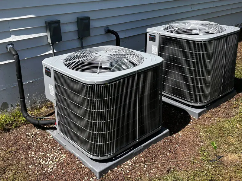 New central AC condensers installed by Edge Mechanical in Bucks County